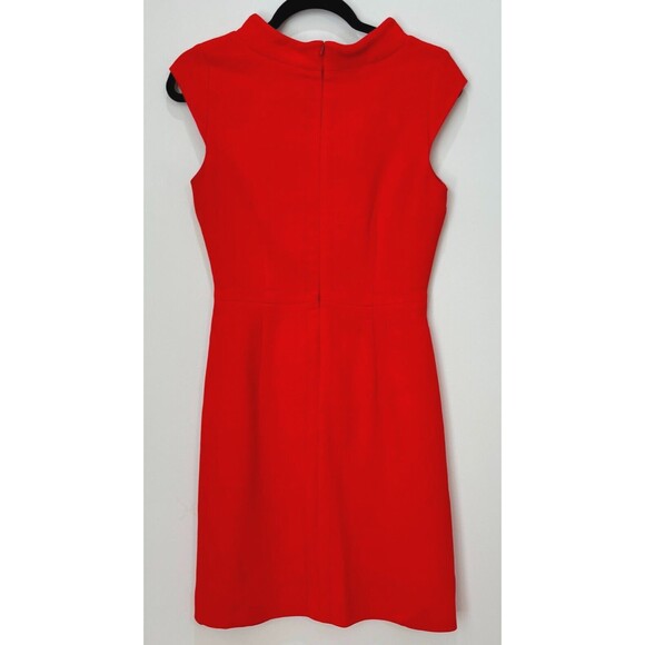 Hobbs London Wool Dress Size 8 Bold Orange Sheath Tailored Mini Career Classic - Picture 6 of 15